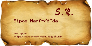 Sipos Manfréda névjegykártya